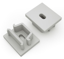 Difuzory a koncovky - Koncovka LED profilu AVA MAGLYTE-10 s otvorem, šedá