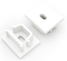 Difuzory a koncovky - Koncovka LED profilu AVA MAGLYTE-10 s otvorem, bílá