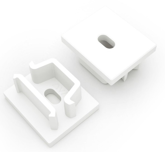 Koncovka LED profilu AVA MAGLYTE-10 s otvorem, bílá - foto 1