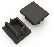 Difuzory a koncovky - Koncovka LED profilu AVA MAGLYTE-10 plná, černá