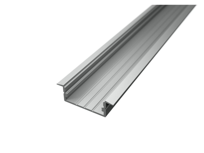 Vestavné profily - Hliníkový LED profil RECESSED 3, zapuštěný, stříbrný - foto 1