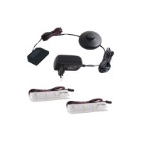 Osvětlení skleněných polic - PVC LED svítidlo pro osvětlení skleněných polic, 2ks, 12VDC, IP20, 63x22x11