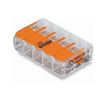 Svorkovnice a WAGO svorky - Wago svorka Compact 5x4 s páčkou, transparentní