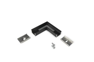 Úchyty, spojky, závěsný materiál - UNI12 Rohová spojka černá, A1910021