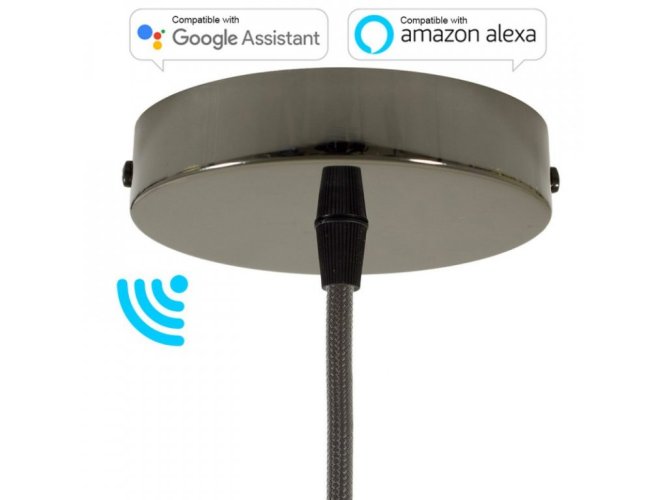 Baldachýny, montury - Smart válcový kovový stropní baldachýn - 1 otvor - foto 1