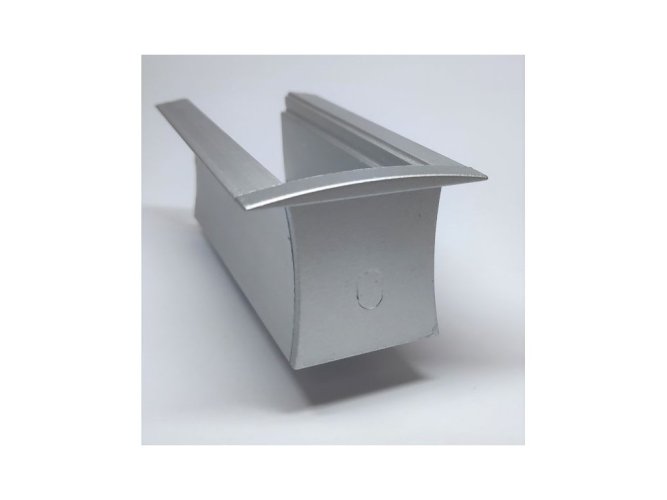 Difuzory a koncovky - Koncovka profilu RECESSED 6 plná, stříbrná - foto 1