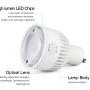 LED žárovky - 6W LED žárovka CCT, GU10, RF 2.4GHz, FUT107, Mi-Light - foto 15