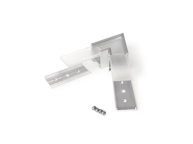 Úchyty, spojky, závěsný materiál - LINEA20 rohová spojka 60 st eloxovaná, C1850020 - foto 1