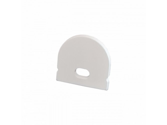 Difuzory a koncovky - Koncovka profilu Surface 8 s otvorem, bílá, půlkulatá - foto 1
