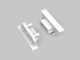 Difuzory a koncovky - GROOVE14 koncovka bílá GEN2 SQ s otvorem, A3980001