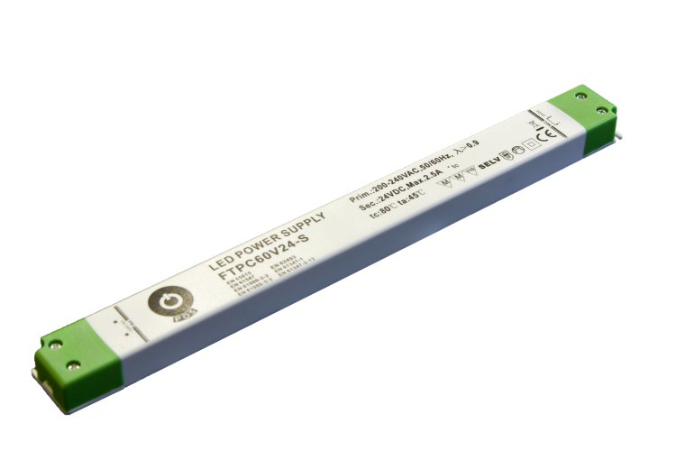 Napájecí zdroje 12V - 60W Nábytkový napájecí zdroj SLIM, FTPC60V12-S, 12V, 5A, IP20 - foto 1