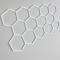 Garážové HEXAGONY - LED stropní osvětlení 14 HEXAGON, 456W, 54720 Lm, 6000 K, OP16805