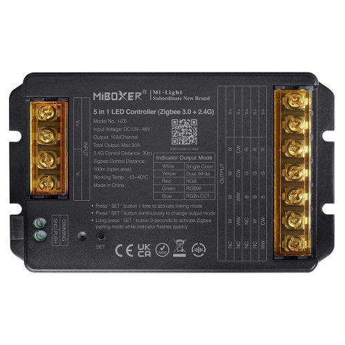 Power jednotky - LED přijímač 5v1 pro všechny typy pásků (Zigbee 3.0+ 2.4G), 30A, DC12-48V, HZ5, Mi-Light - foto 1
