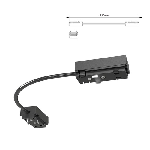 Lišty a konektory MAG26 - Rohový konektor pro ultra tenkou magnetickou kolejnici, systém 26, IC-26B, MI-Light - foto 1