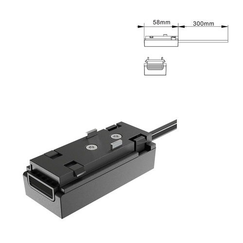 Lišty a konektory MAG26 - Externí napájecí konektor pro ultra tenkou magnetickou kolejnici, systém 26, IP-26B, Mi-Light - foto 1