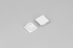 Difuzory a koncovky - Koncovka profilu HOOD14, plná, bílá