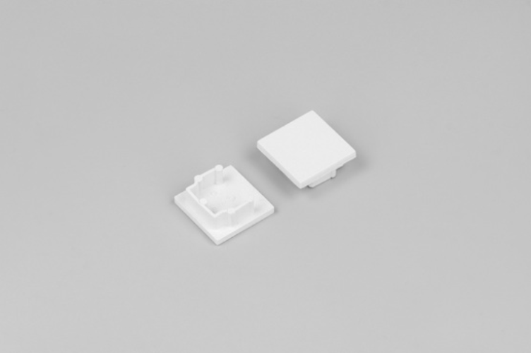 Difuzory a koncovky - Koncovka profilu HOOD14, plná, bílá - foto 1