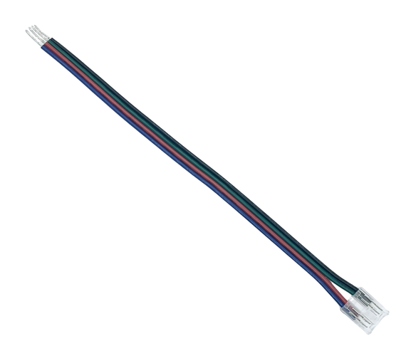 Kabely a příslušenství - Napájecí přípojka pro 10mm RGB COB pásky, 4piny, 6A - foto 1