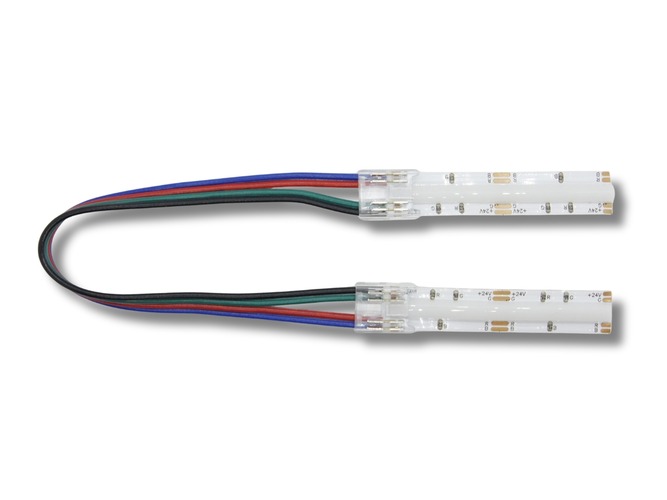 Přislušenství pro LED pásky - Napájecí přípojka pro 10 mm RGB COB LED pásky, 4 piny, 6A - foto 1