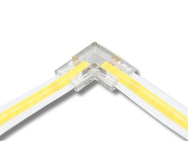 Kabely a příslušenství - Rohová spojka pro 8 mm jednobarevné LED pásky, 2 piny, 5A