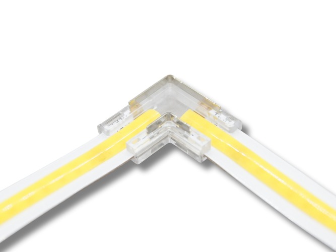 Kabely a příslušenství - Rohová spojka pro 8 mm jednobarevné LED pásky, 2 piny, 5A - foto 1