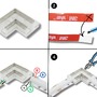 Přislušenství pro LED pásky - Rohová spojka pro spojení 10 mm RGB COB LED pásků, 4 piny, 5A - foto 4