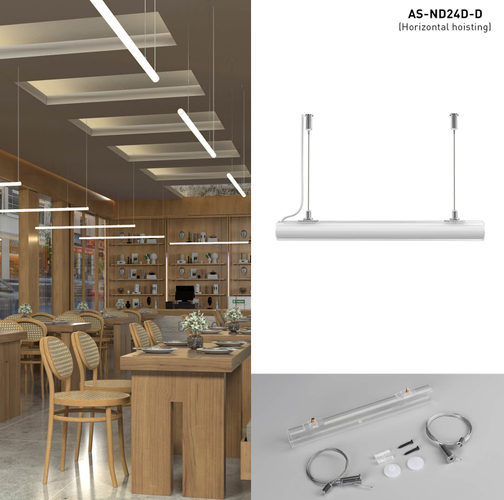 Příslušenství pro LED NEONY - Sada pro výrobu zavěšeného horizontálního svítidla z LED 360 NEON 24 - foto 1