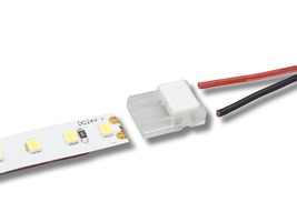 Přislušenství pro LED pásky - Napájecí přípojka pro spojení 10 mm jednobarevného LED pásku a kabelu, 2 piny, 4A