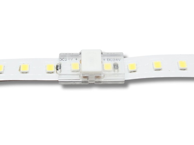 Přislušenství pro LED pásky - Spojka pro spojení dvou 10 mm jednobarevných LED pásků, 2 piny, 6A - foto 1