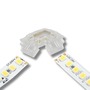 Přislušenství pro LED pásky - Rohová spojka pro spojení dvou 8 mm jednobarevných LED pásků, 2 piny, 6A - foto 3