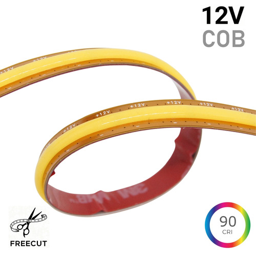 Jednobarevné LED pásky 12V, 24V, 230V - 10W FREECUT COB LED pásek, 8mm, 12VDC, 528LED/m, Ra>90, IP20, 7let záruka - foto 1