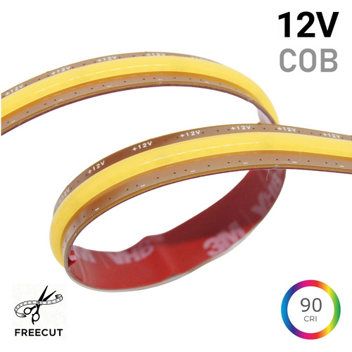 Jednobarevné LED pásky 12V, 24V, 230V - 15W FREECUT COB LED pásek, 10mm, 12VDC, 528LED/m, Ra>90, IP20, 7let záruka - foto 1