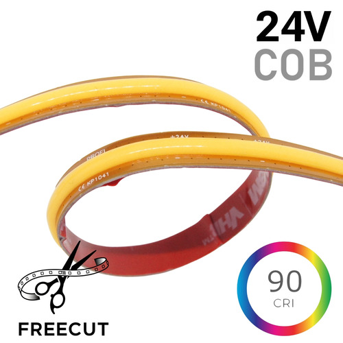 Jednobarevné LED pásky 12V, 24V, 230V - 5W FREECUT COB LED pásek, 8mm, 24VDC, 528LED/m, Ra>90, IP20, 5let záruka - foto 1