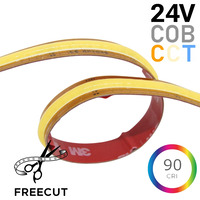 Dvoubarevné LED pásky - CCT - LED pásek CCT FREECUT COB, 1800-4000K, 24V, 15W/m, CRI90, IP20