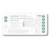 S Série - WIFI LED přijímač 3v1 pro CCT LED pásky, WIFI + 2,4 GHz, 12–24 V DC, 10 A, LC3-WR, Mi-Light