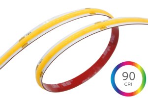 Jednobarevné LED pásky 12V, 24V, 230V - COB 4W, 8mm, IP20, VHB, 20m roll, 24VDC, 450lm, 320LED, 5let záruka