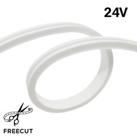 LED NEONY osazené - 7W LED NEON pro instalaci do dřážky, 4x8mm, FREECUT, 24VDC