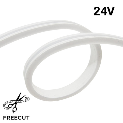 LED NEONY osazené - 7W LED NEON pro instalaci do dřážky, 4x8mm, FREECUT, 24VDC - foto 1