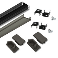Kompletní SETY LED profilů - Set LED profilu AVA BASELYTE-10 LOW s příslušenstvím, černý