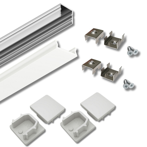 Kompletní SETY LED profilů - Set LED profilu AVA BASELYTE-10 HIGH s příslušenstvím, stříbrný - foto 1