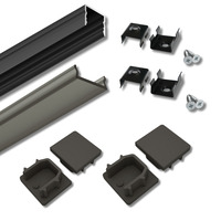 Kompletní SETY LED profilů - Set LED profilu AVA BASELYTE-10 HIGH s příslušenstvím, černý
