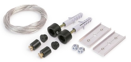 Úchyty, spojky, závěsný materiál - Závěsné lanko napájecí max.50V černé, 67120002