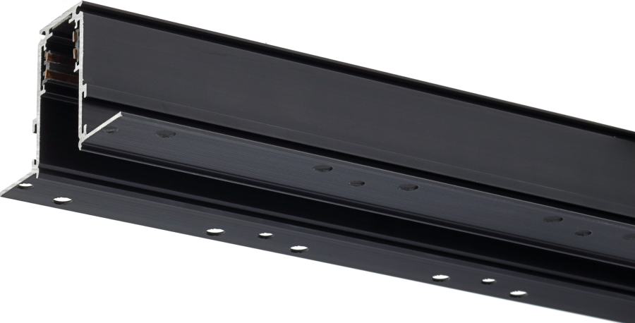 Podomítkový / sádrokartonový systém MAG R20 - Track zapuštěný magnetický systém MAG R20 černý, 48V, délka 1M, 1,5M, 2M - foto 1