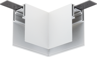 Povrchový / zavěšený systém MAG S35 - Rohová spojka profilu MAG S35, bílá, OP5249