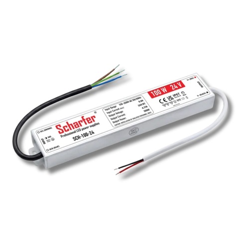 Napájecí zdroje 24V - LED napájecí zdroj Scharfer, 24V, 100W, 4,17A, IP67, SLIM, 7 let záruka - foto 1