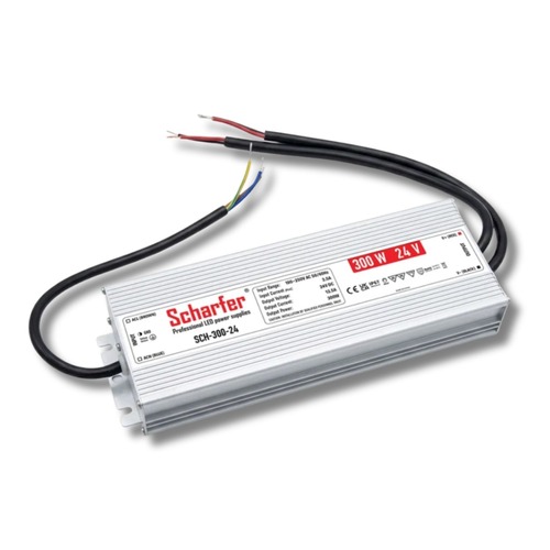 Napájecí zdroje 24V - LED napájecí zdroj Scharfer, 24V, 300W, 12,5A, IP67, SLIM, 7 let záruka - foto 1