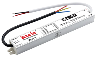 Napájecí zdroje 12V - LED napájecí zdroj Scharfer, 12V, 60W, 5A, IP67, SLIM, 7 let záruka