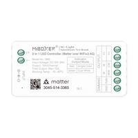 Matter - LED přijímač 2v1 pro jednobarevné LED pásky, Matter Over Wifi+2,4GHz, DC 12-24 V, Max.12 A, SM2, Mi-Light