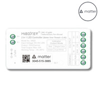 Matter - 2v1 ovladač pro jednobarevné LED pásky, Matter over Thread + 2.4GHz, 12–24V DC, 12A, Mi-Light, SMZ2