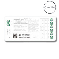 Matter - 5v1 LED ovladač Matter over Thread + 2,4 GHz, DC 12–48V, 15A, IP20, Mi-Light, MLZ5